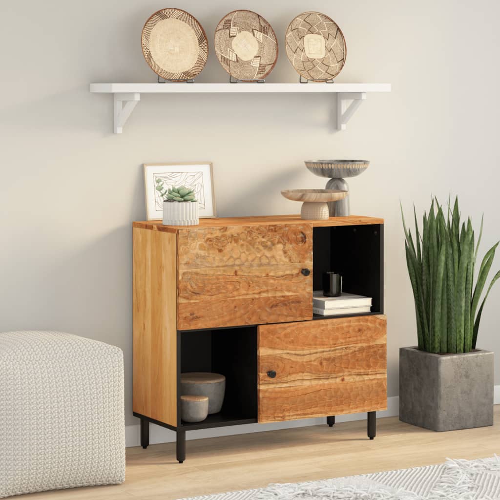 Sideskap 80x33x75 cm heltre akasie
