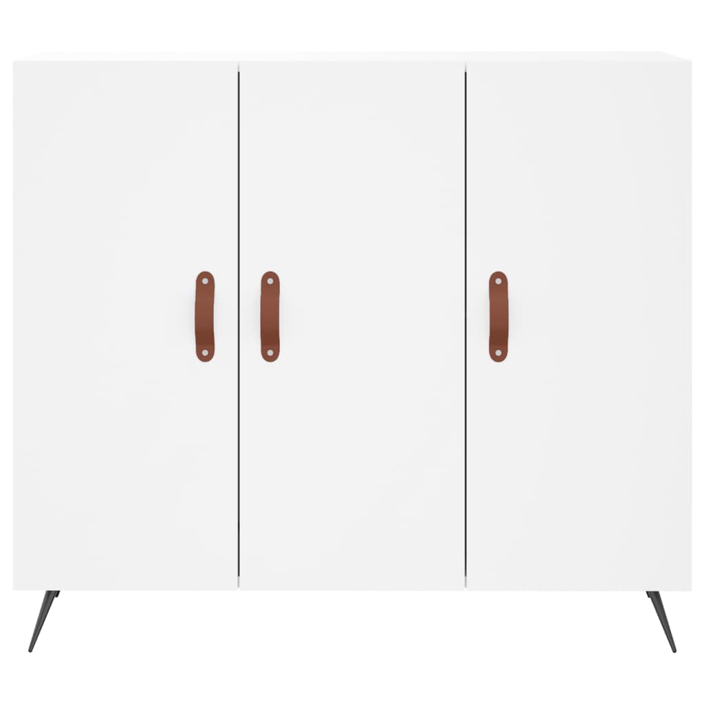 Skjenk hvit 90x34x80 cm konstruert tre