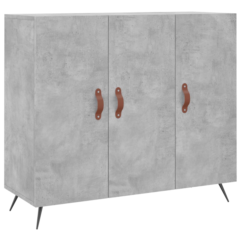Skjenk betonggrå 90x34x80 cm konstruert tre