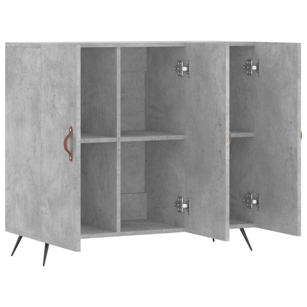 Skjenk betonggrå 90x34x80 cm konstruert tre
