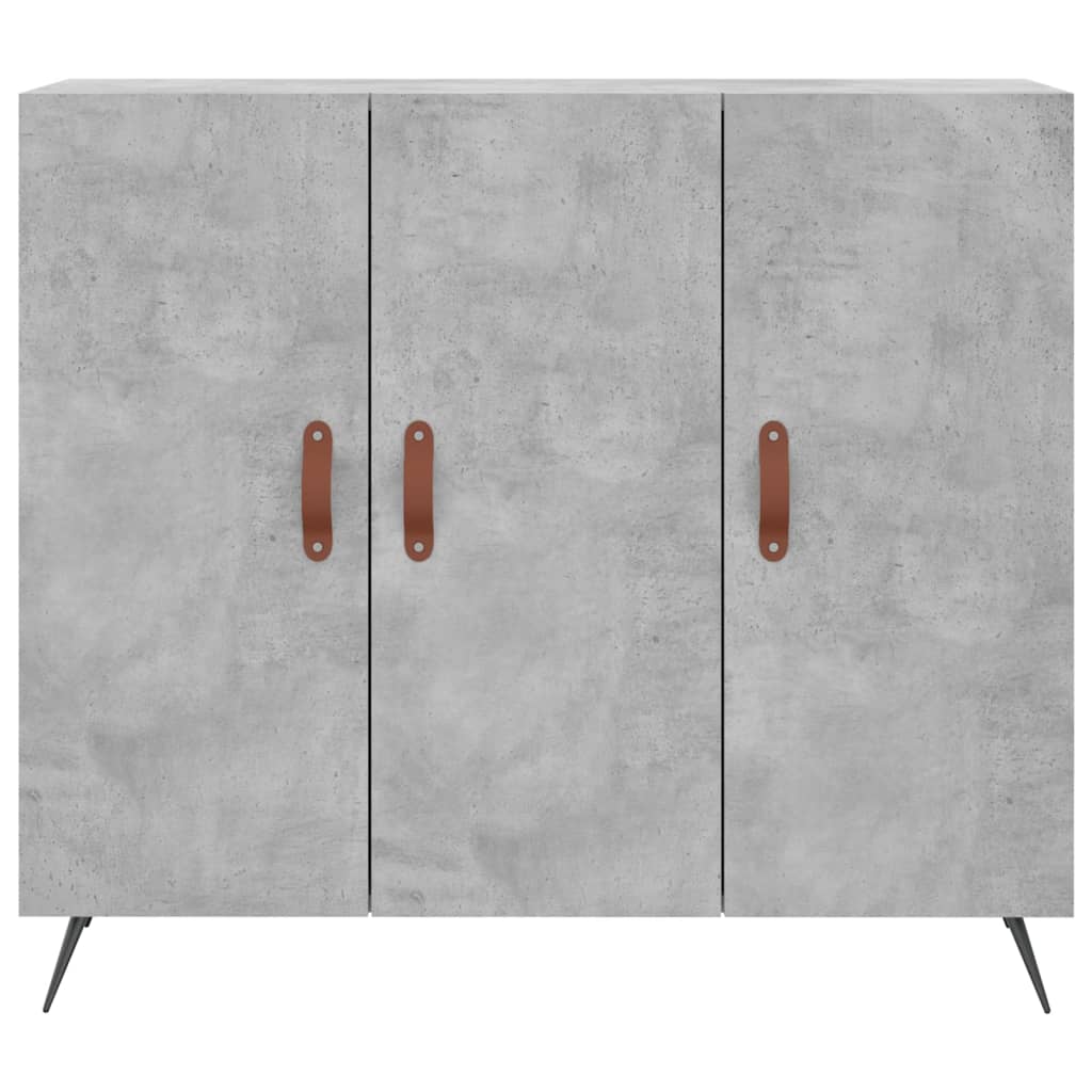 Skjenk betonggrå 90x34x80 cm konstruert tre