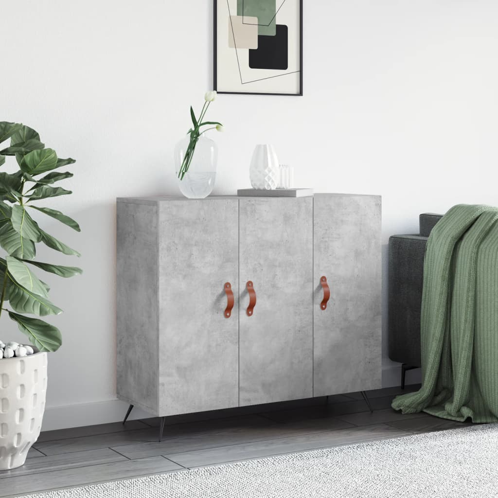 Skjenk betonggrå 90x34x80 cm konstruert tre