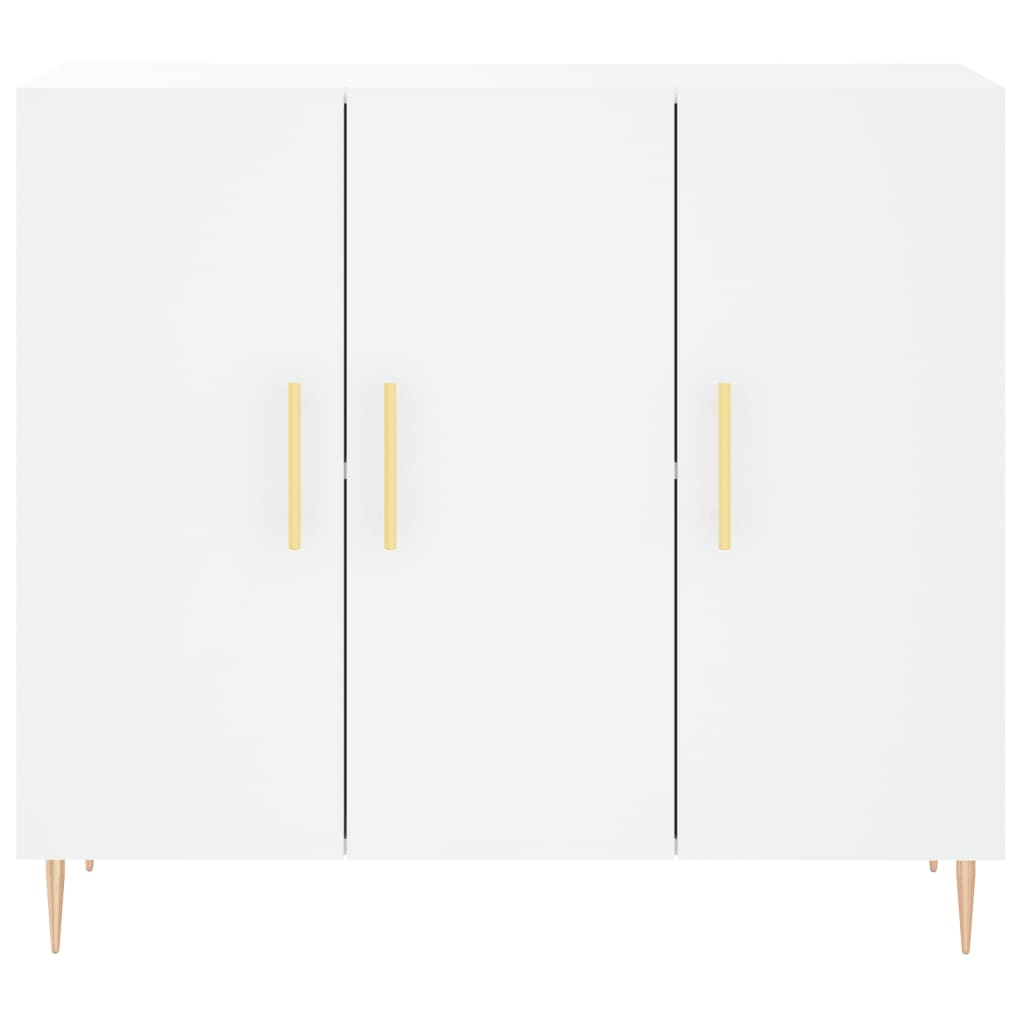 Skjenk hvit 90x34x80 cm konstruert tre