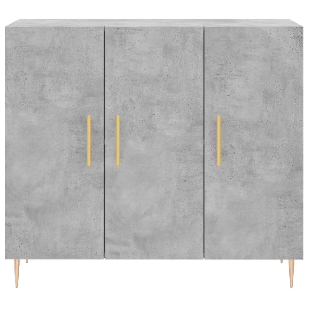 Skjenk betonggrå 90x34x80 cm konstruert tre