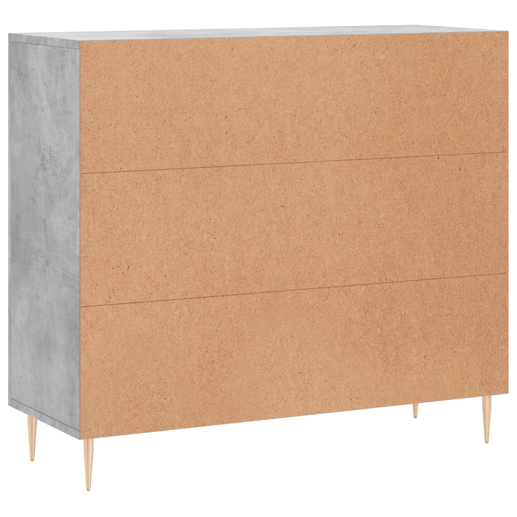 Skjenk betonggrå 90x34x80 cm konstruert tre