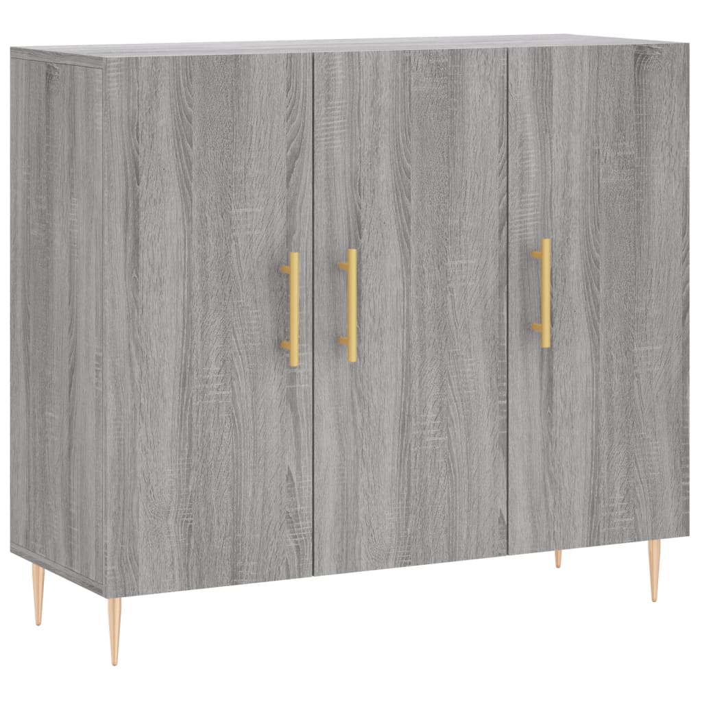 Skjenk grå sonoma 90x34x80 cm konstruert tre