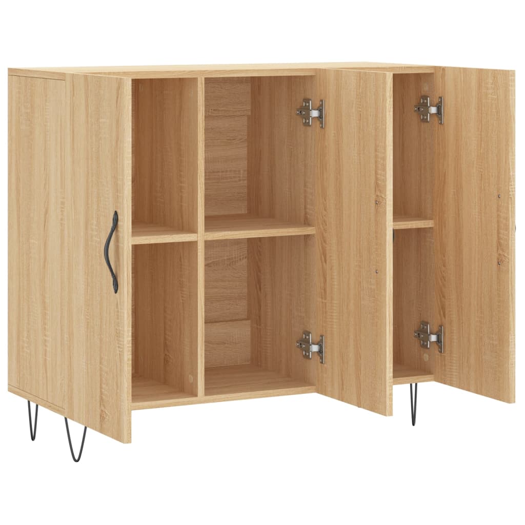 Skjenk sonoma eik 90x34x80 cm konstruert tre