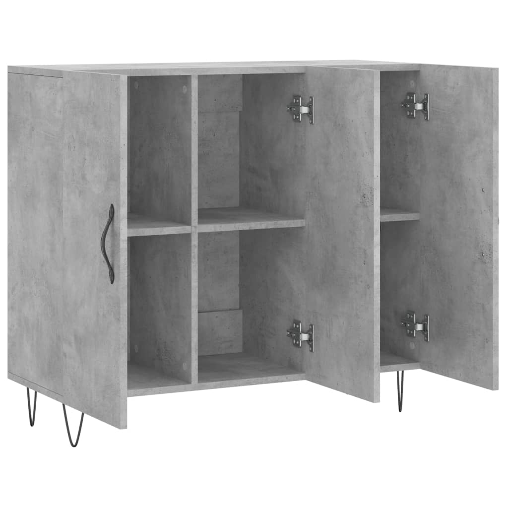Skjenk betonggrå 90x34x80 cm konstruert tre