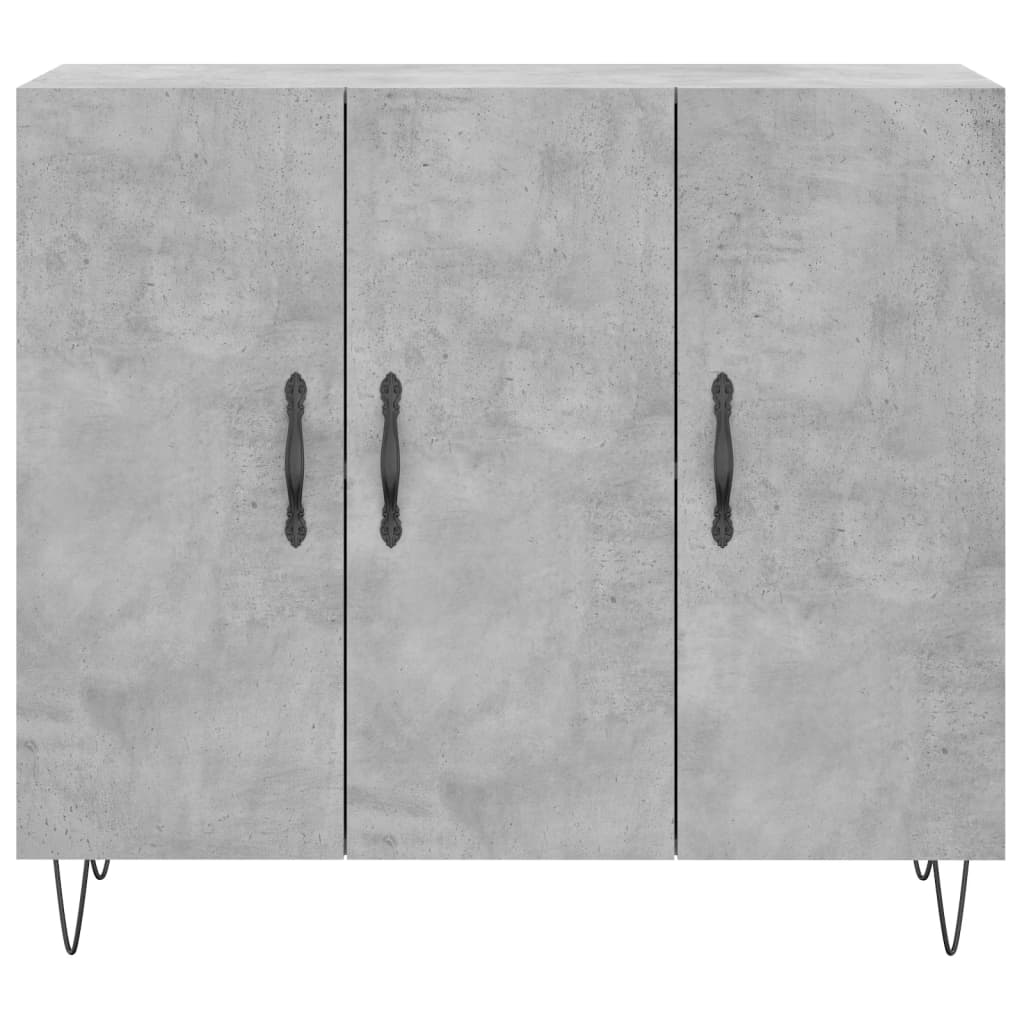 Skjenk betonggrå 90x34x80 cm konstruert tre