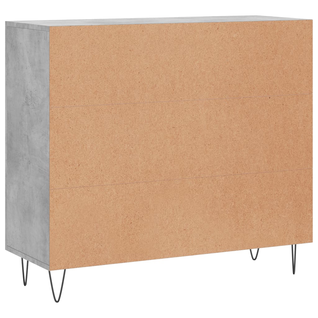 Skjenk betonggrå 90x34x80 cm konstruert tre