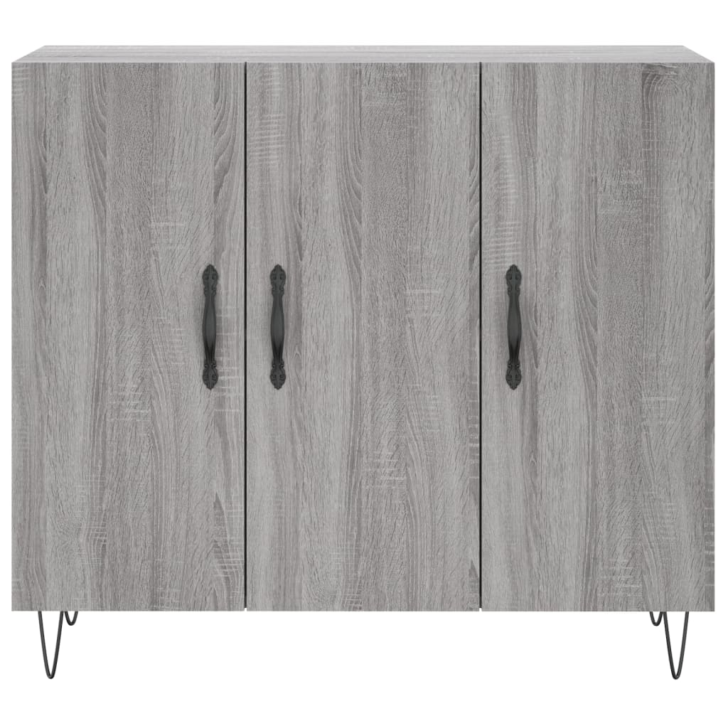 Skjenk grå sonoma 90x34x80 cm konstruert tre