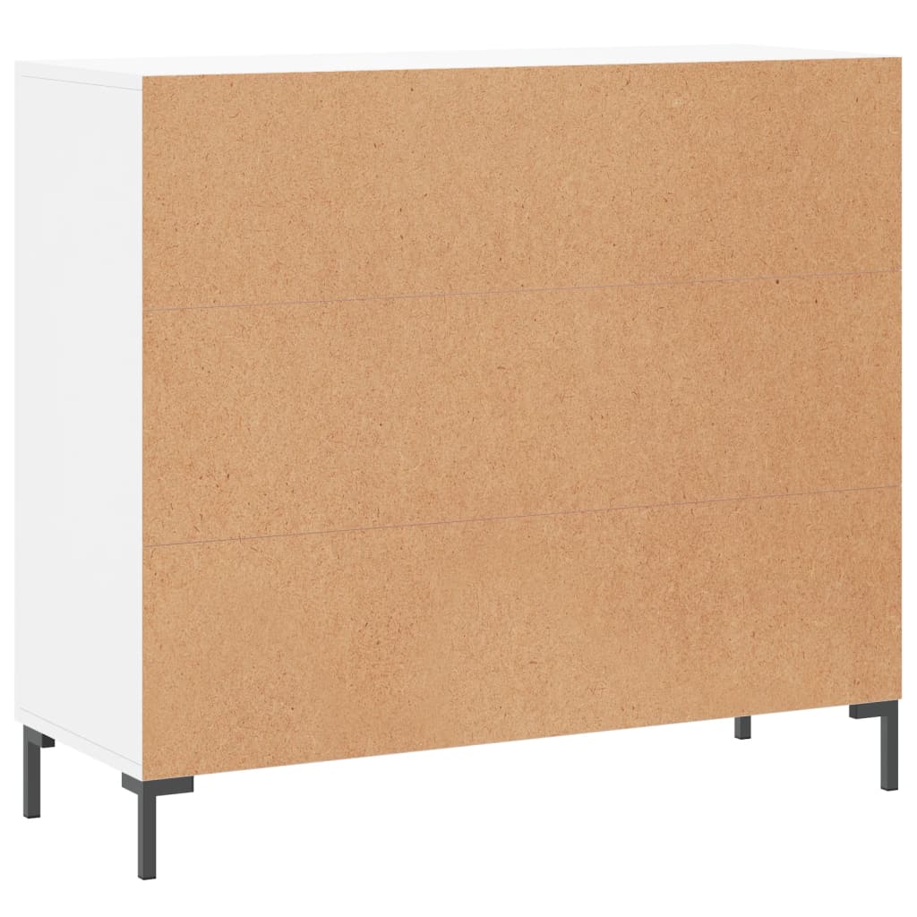Skjenk hvit 90x34x80 cm konstruert tre