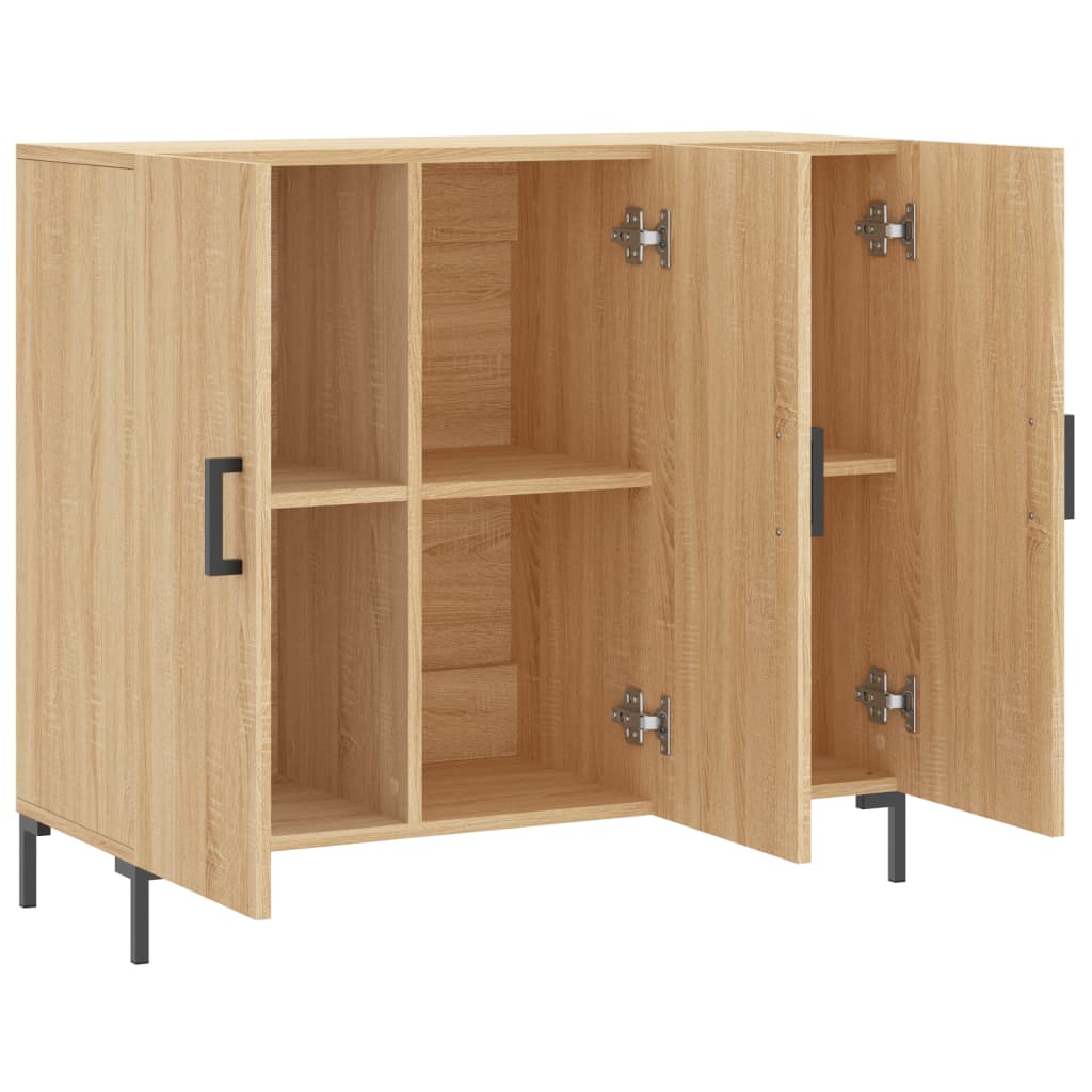 Skjenk sonoma eik 90x34x80 cm konstruert tre