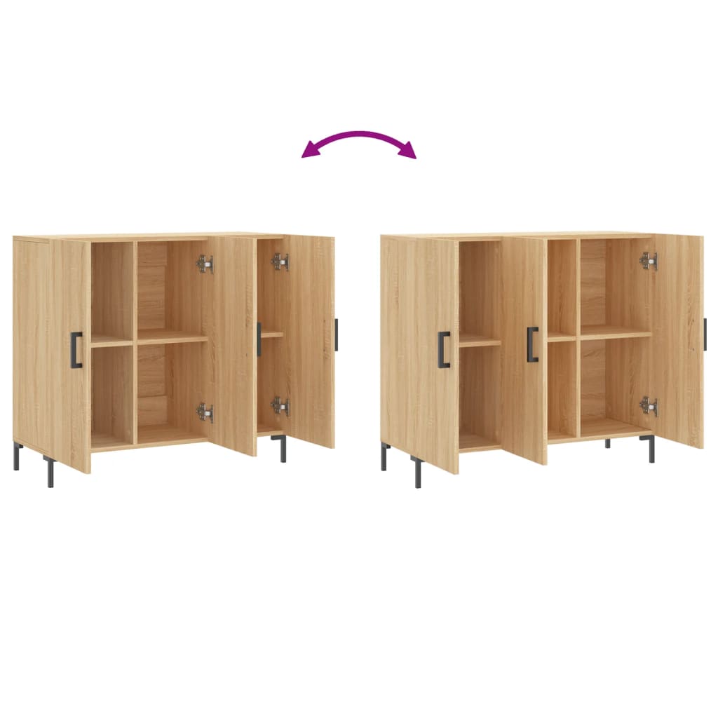 Skjenk sonoma eik 90x34x80 cm konstruert tre