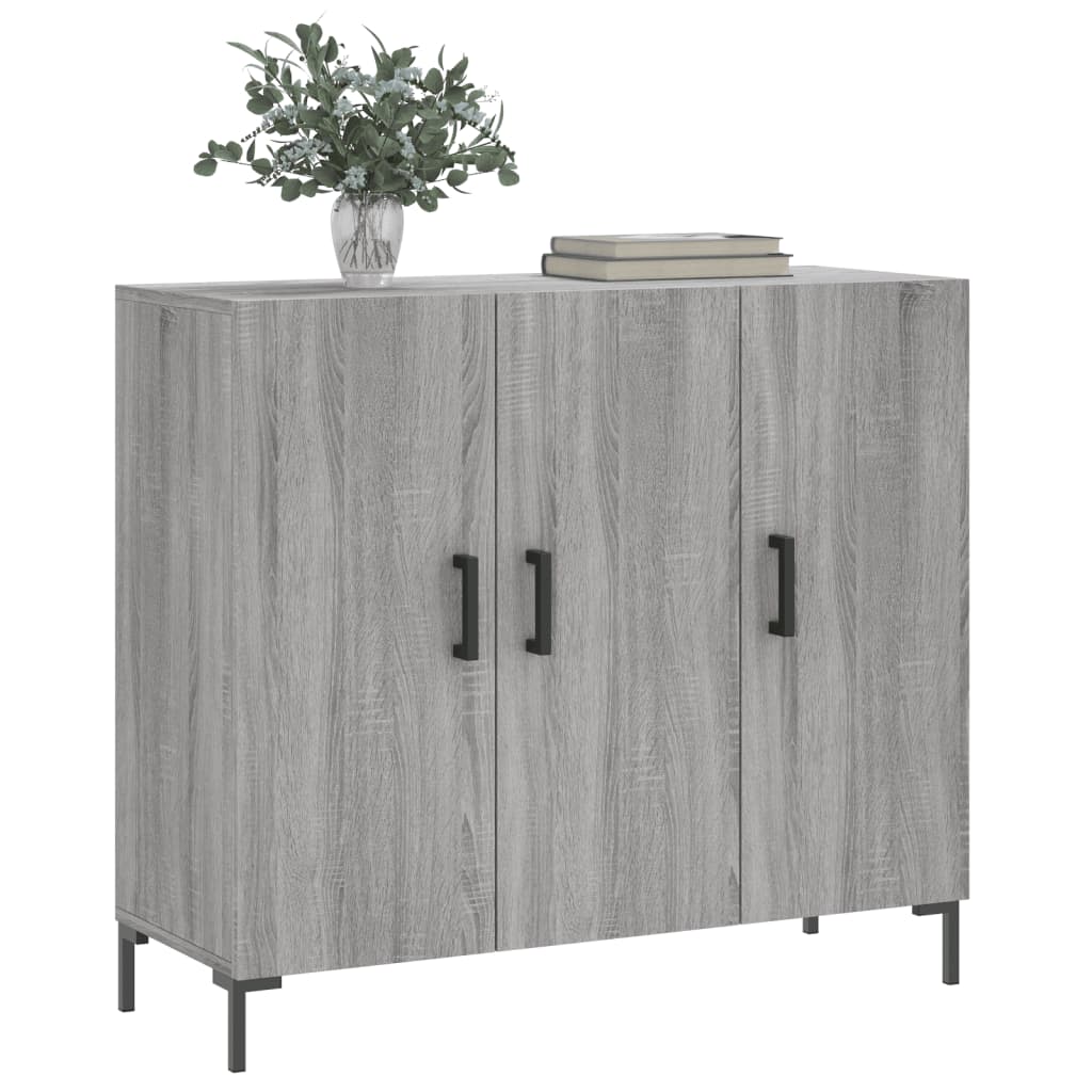 Skjenk grå sonoma 90x34x80 cm konstruert tre