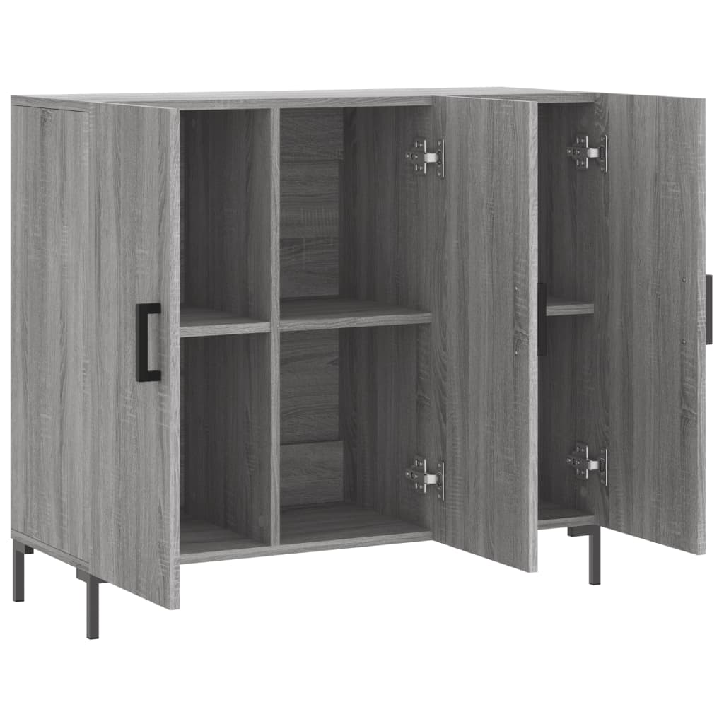 Skjenk grå sonoma 90x34x80 cm konstruert tre