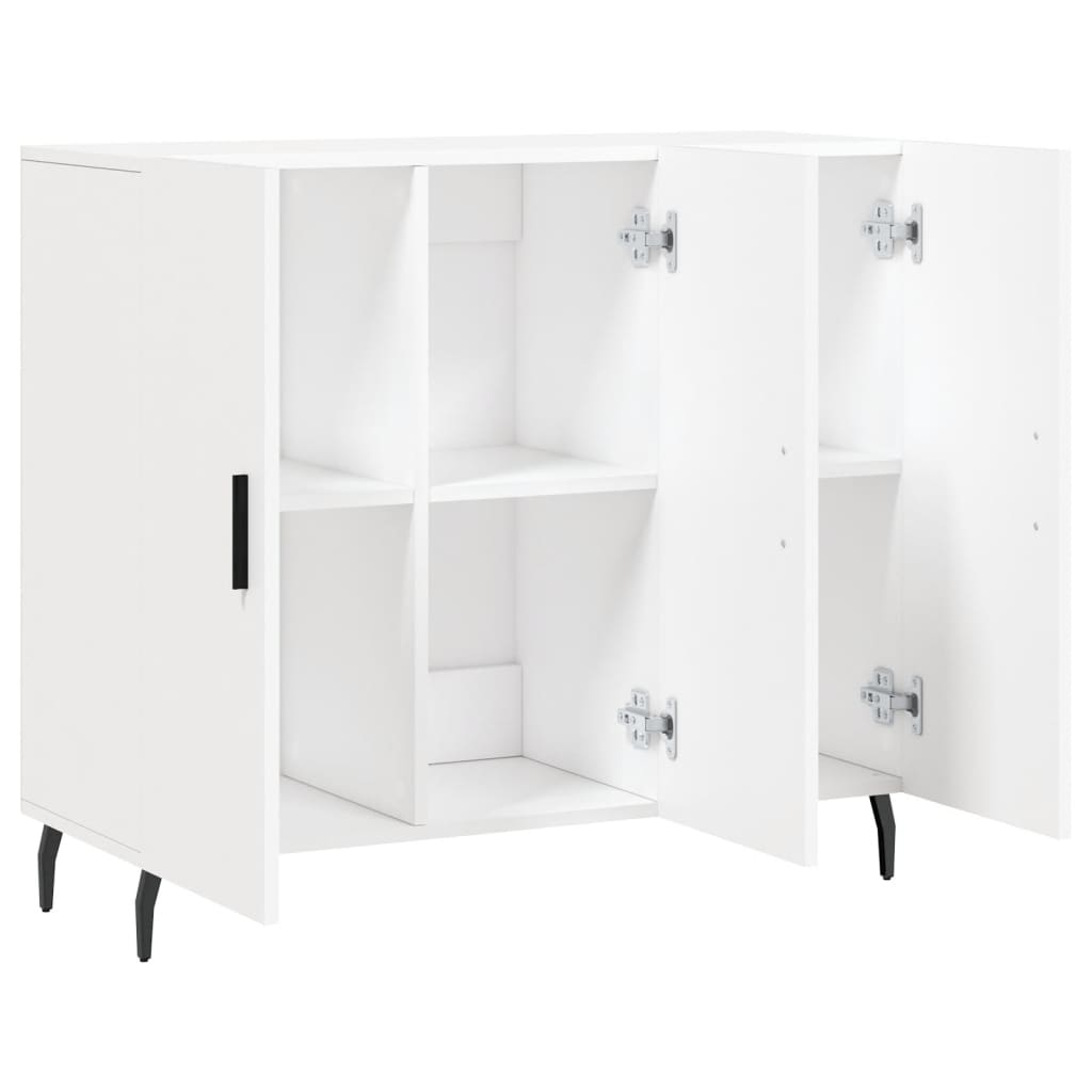 Skjenk hvit 90x34x80 cm konstruert tre