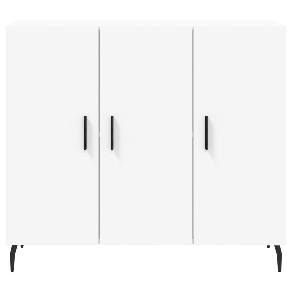 Skjenk hvit 90x34x80 cm konstruert tre