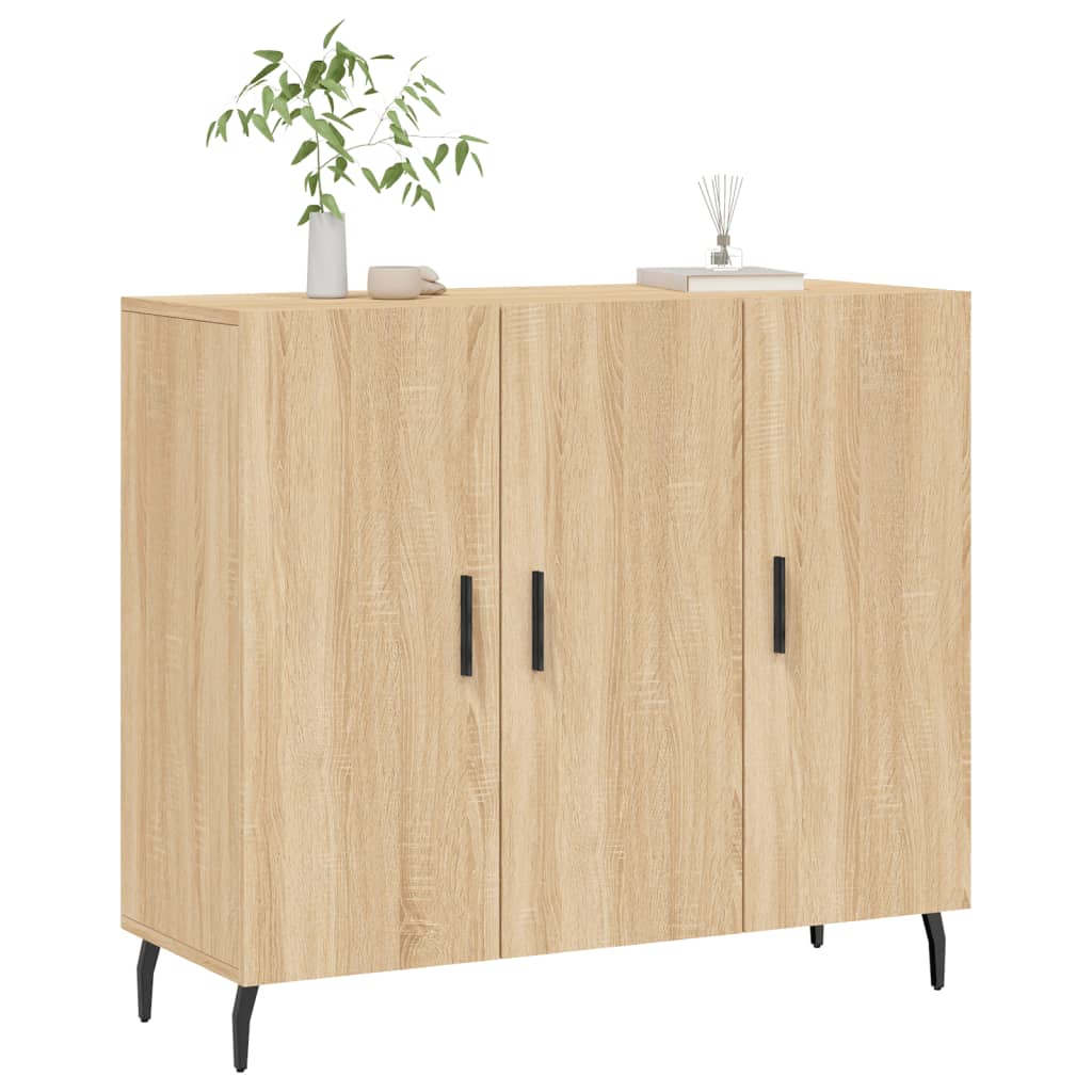 Skjenk sonoma eik 90x34x80 cm konstruert tre