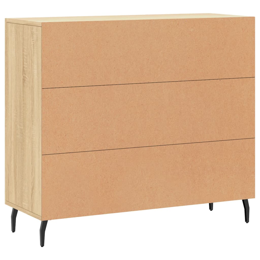 Skjenk sonoma eik 90x34x80 cm konstruert tre
