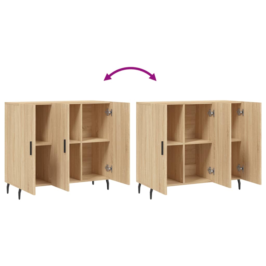 Skjenk sonoma eik 90x34x80 cm konstruert tre