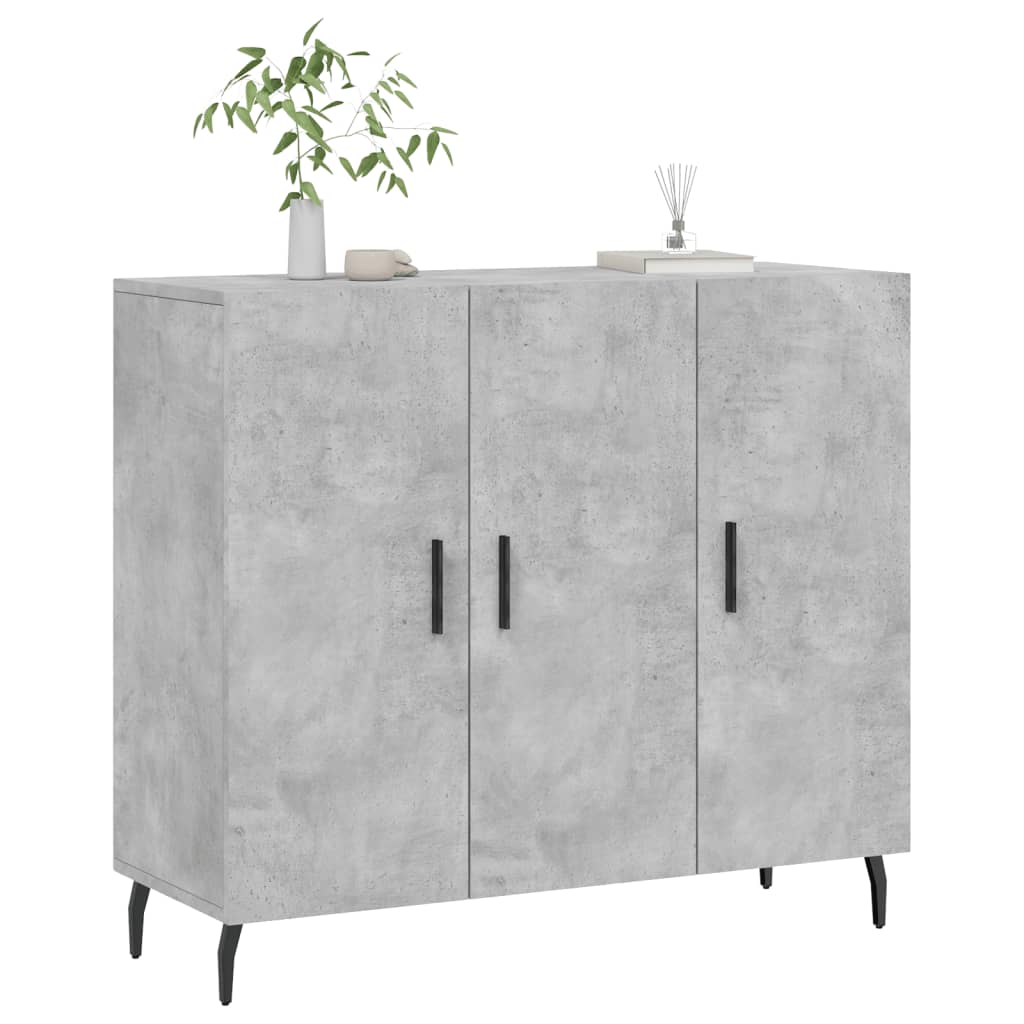 Skjenk betonggrå 90x34x80 cm konstruert tre