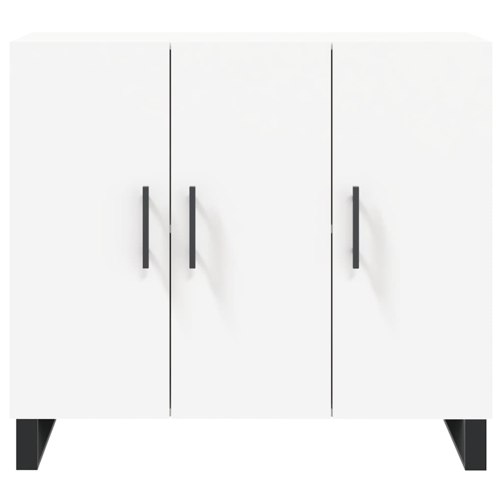 Skjenk hvit 90x34x80 cm konstruert tre