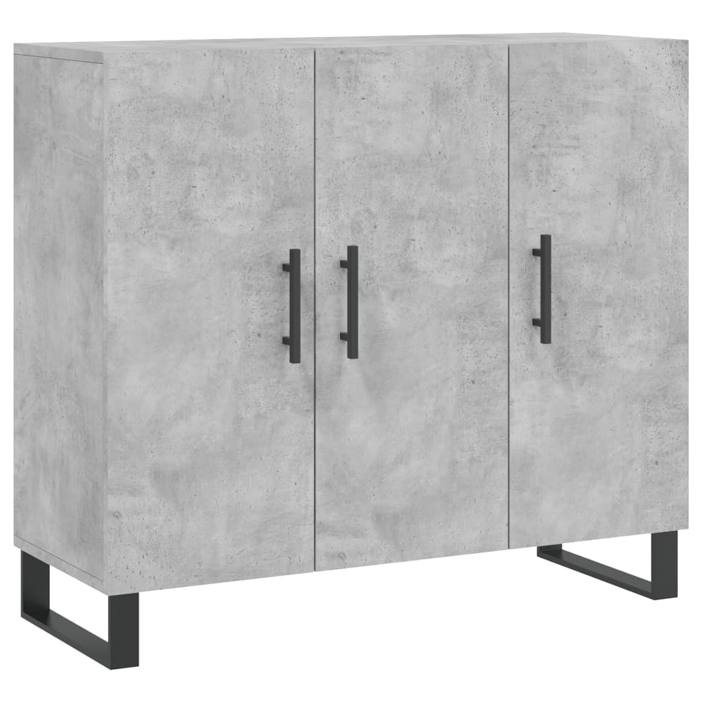 Skjenk betonggrå 90x34x80 cm konstruert tre