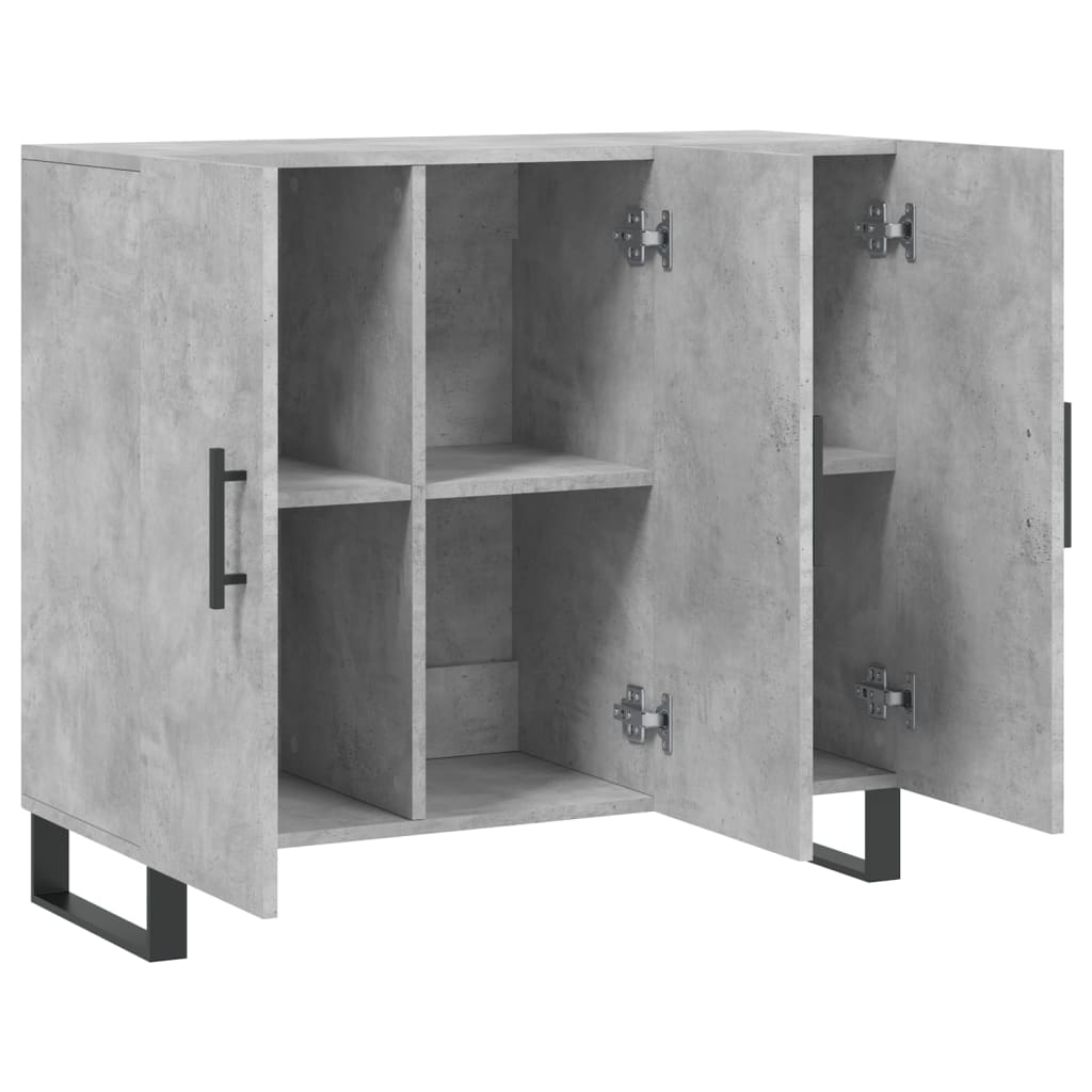 Skjenk betonggrå 90x34x80 cm konstruert tre