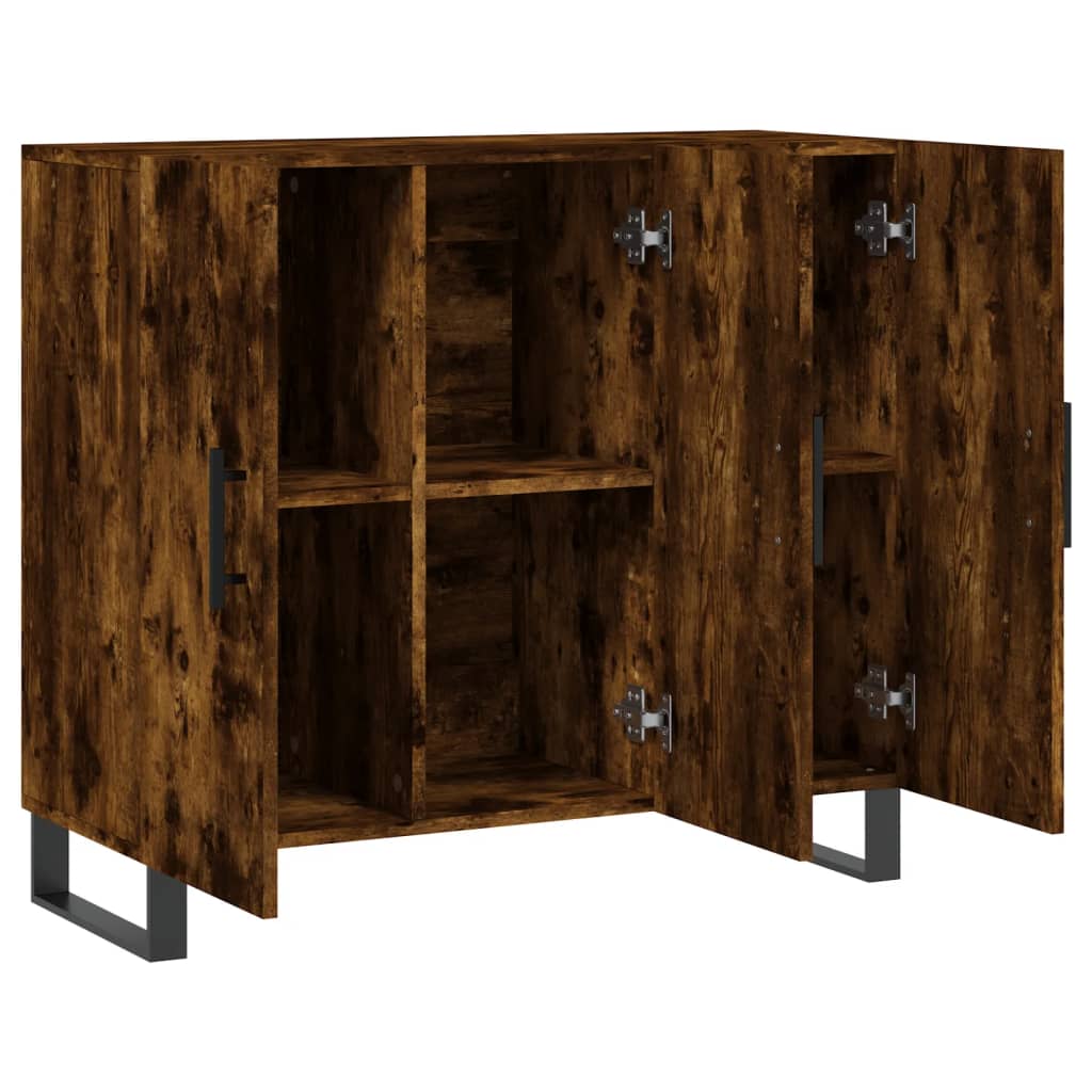 Skjenk røkt eik 90x34x80 cm konstruert tre