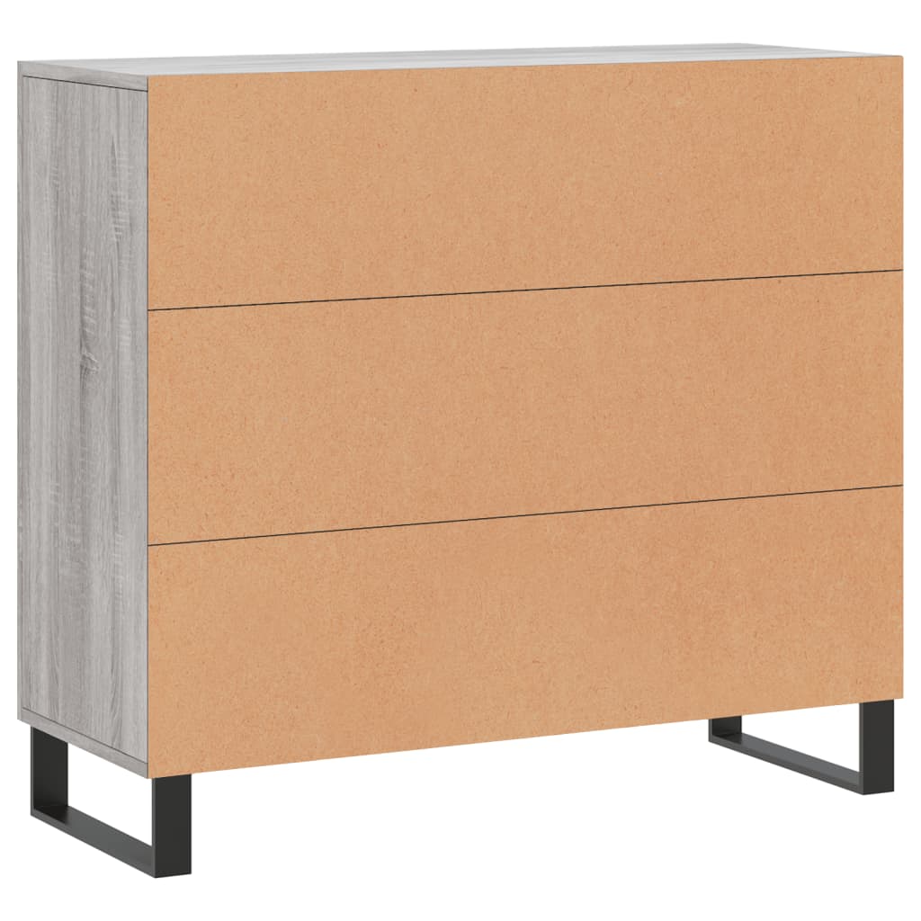 Skjenk grå sonoma 90x34x80 cm konstruert tre