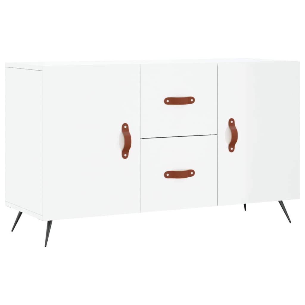 Skjenk høyglans hvit 100x36x60 cm konstruert tre