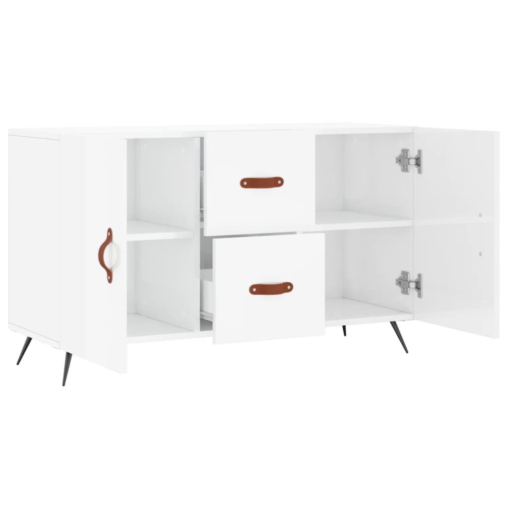 Skjenk høyglans hvit 100x36x60 cm konstruert tre
