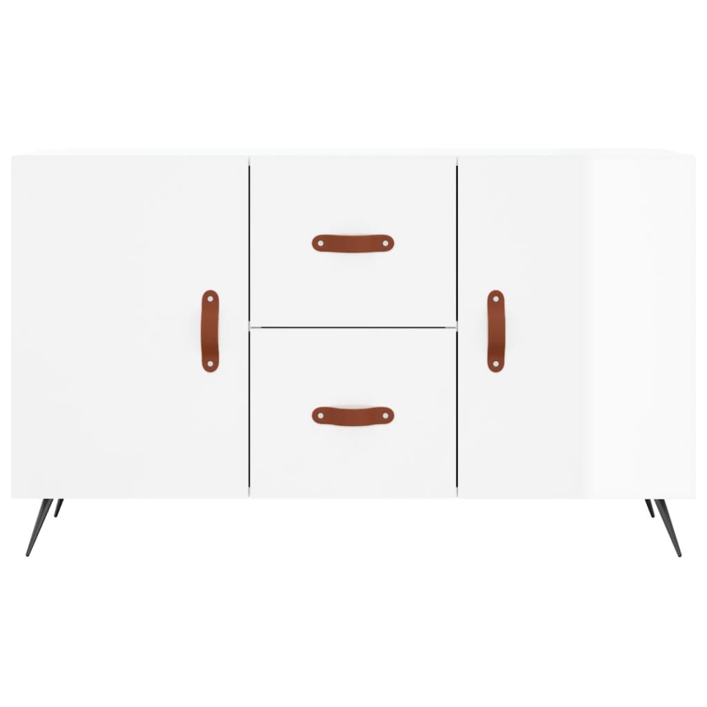 Skjenk høyglans hvit 100x36x60 cm konstruert tre