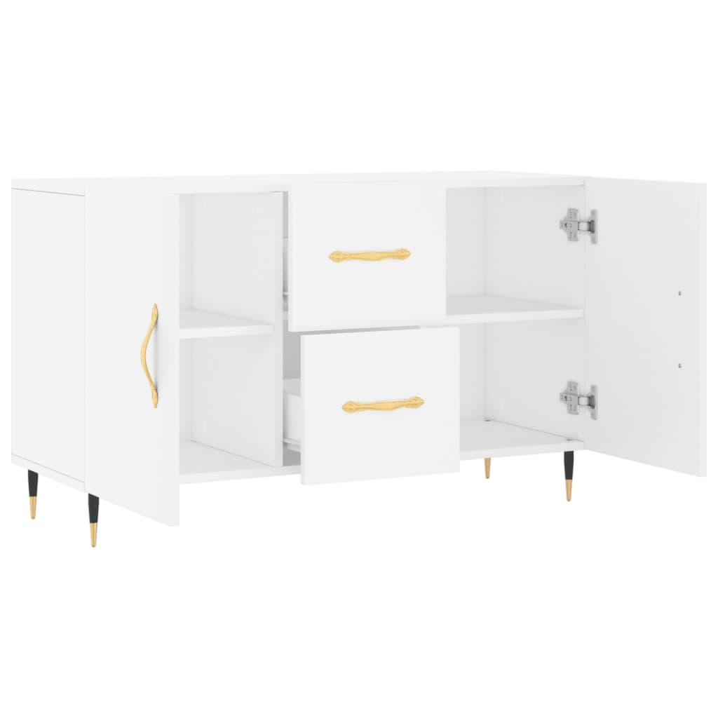Skjenk hvit 100x36x60 cm konstruert tre