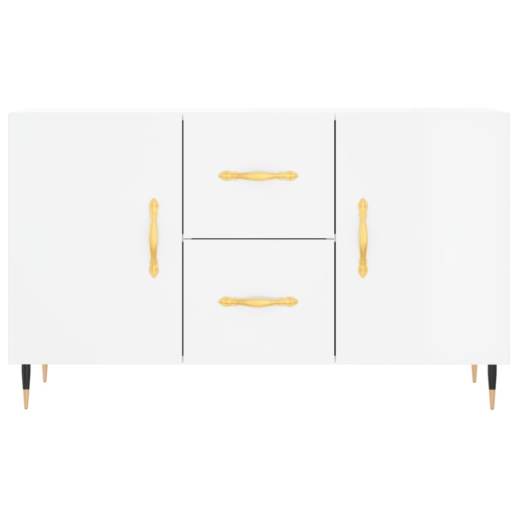 Skjenk høyglans hvit 100x36x60 cm konstruert tre