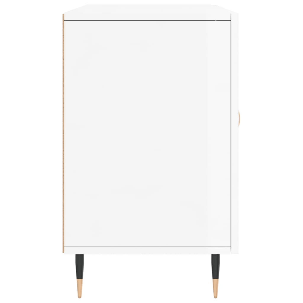 Skjenk høyglans hvit 100x36x60 cm konstruert tre