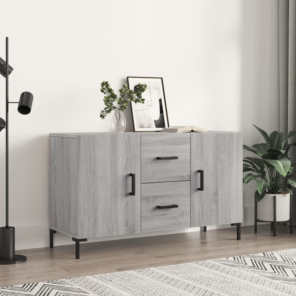 Skjenk grå sonoma 100x36x60 cm konstruert tre vidaXL