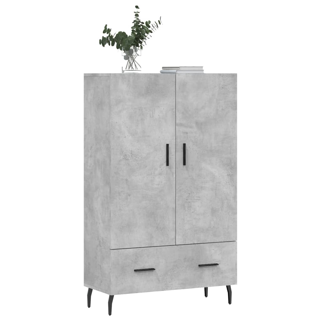 Highboard betonggrå 69,5x31x115 cm konstruert tre vidaXL