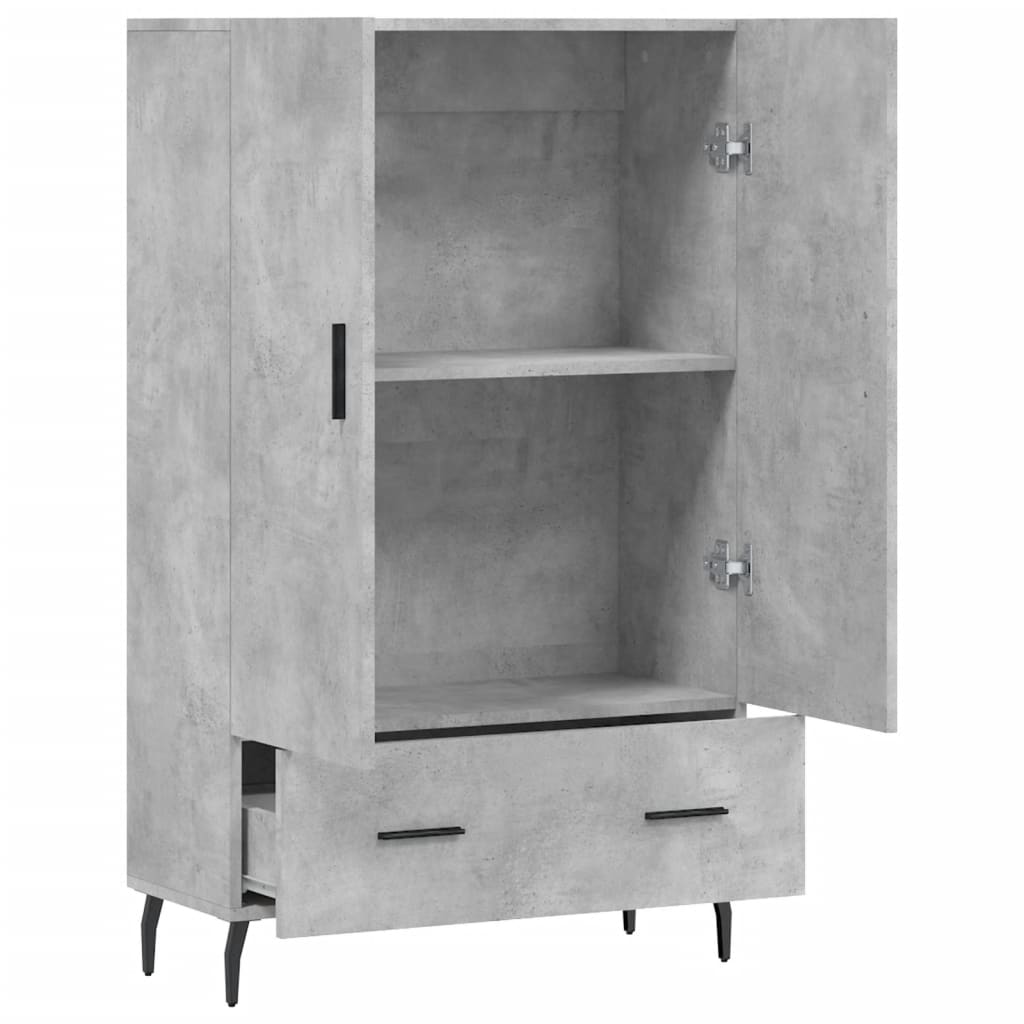 Highboard betonggrå 69,5x31x115 cm konstruert tre vidaXL