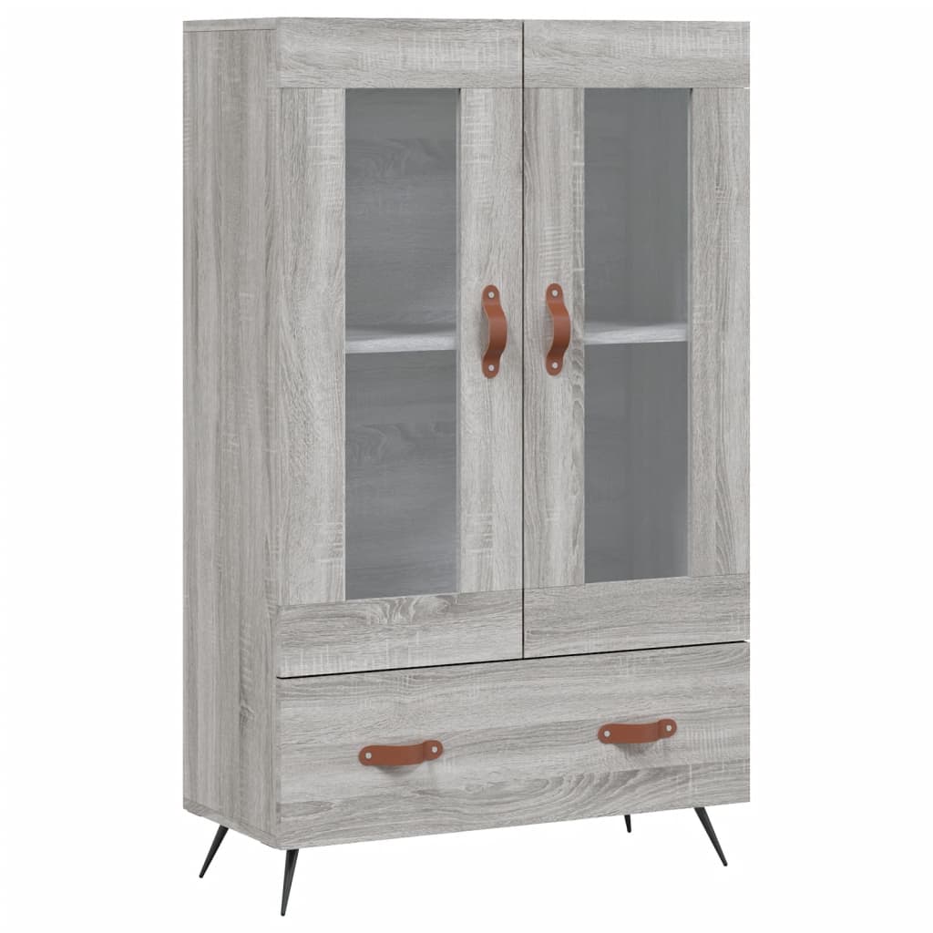 Highboard grå sonoma 69,5x31x115 cm konstruert tre
