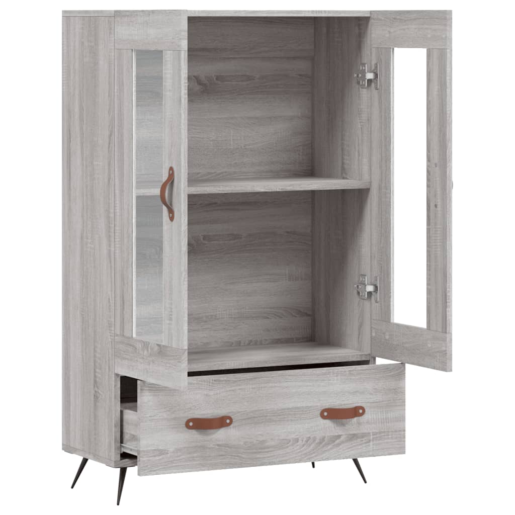 Highboard grå sonoma 69,5x31x115 cm konstruert tre