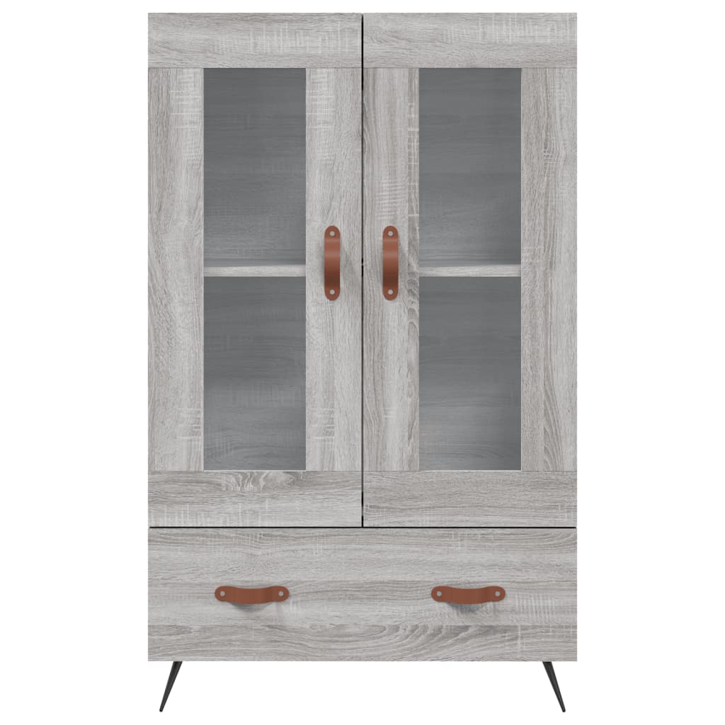 Highboard grå sonoma 69,5x31x115 cm konstruert tre