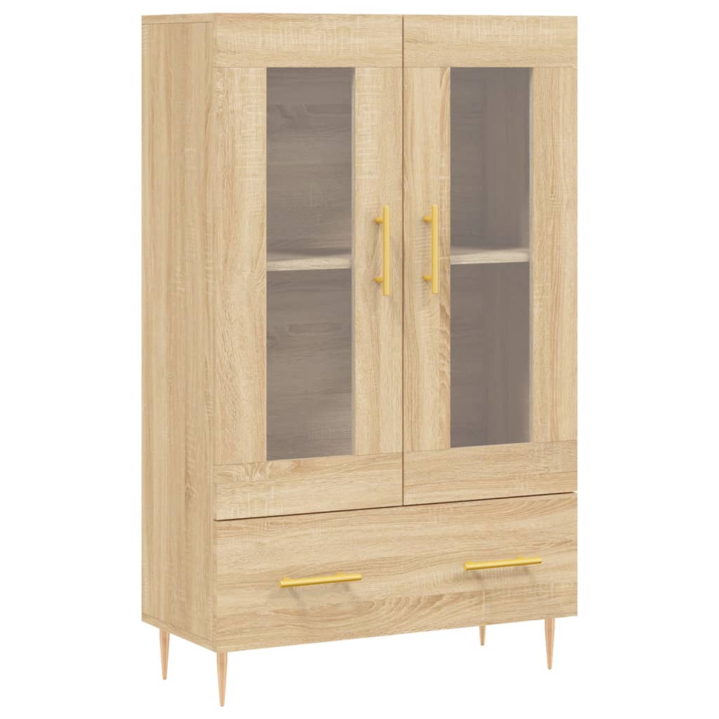 Highboard sonoma eik 69,5x31x115 cm konstruert tre