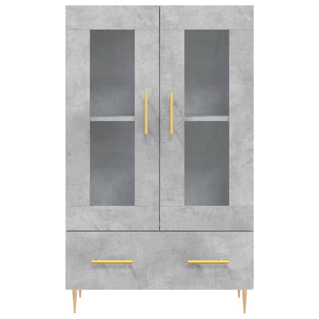 Highboard betonggrå 69,5x31x115 cm konstruert tre