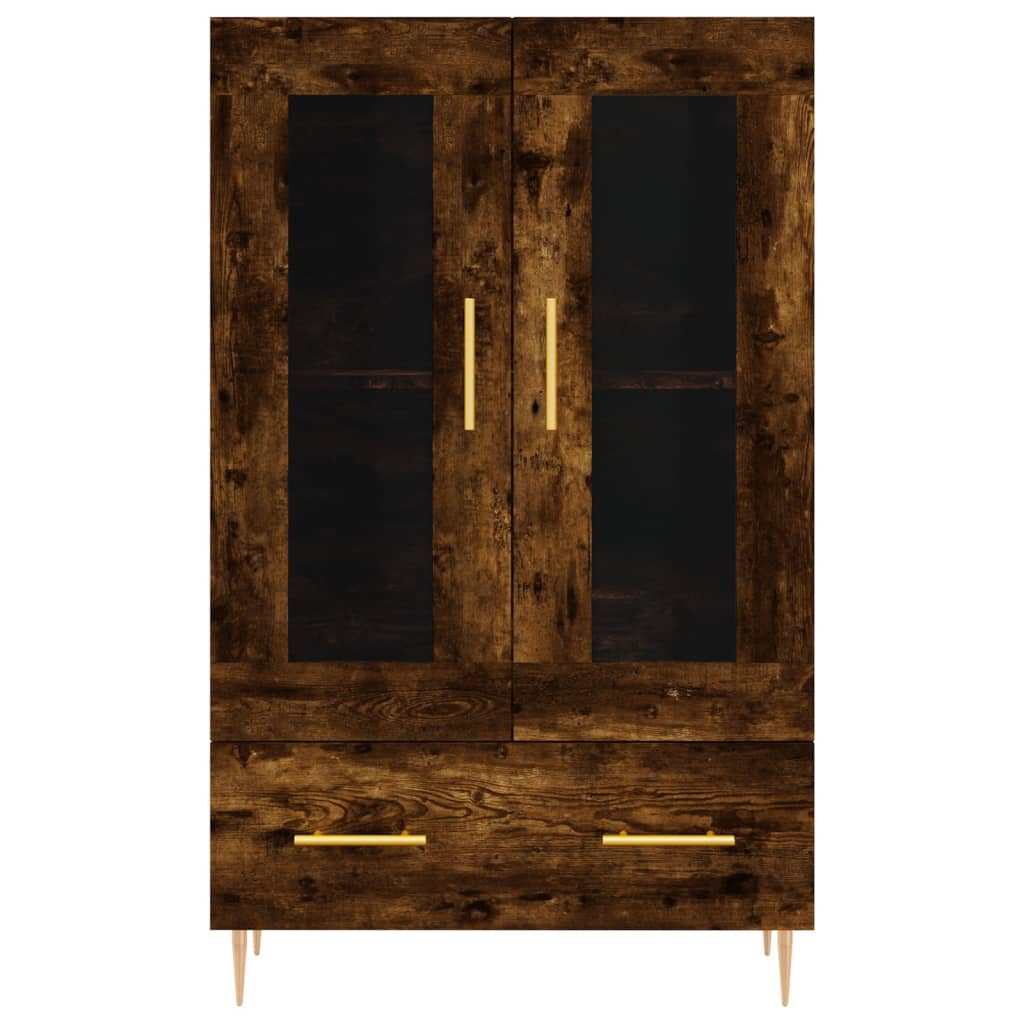 Highboard røkt eik 69,5x31x115 cm konstruert tre vidaXL