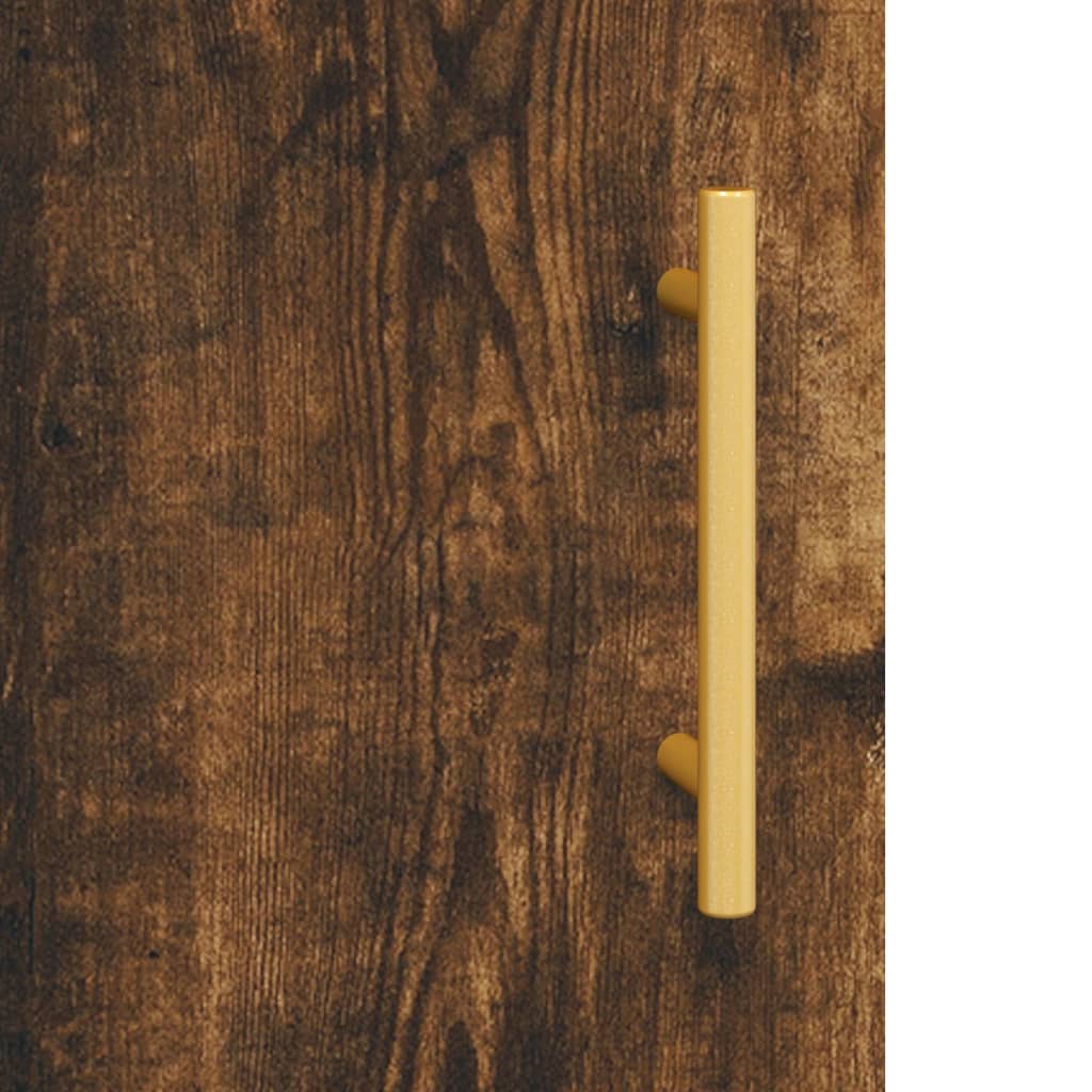 Highboard røkt eik 69,5x31x115 cm konstruert tre vidaXL
