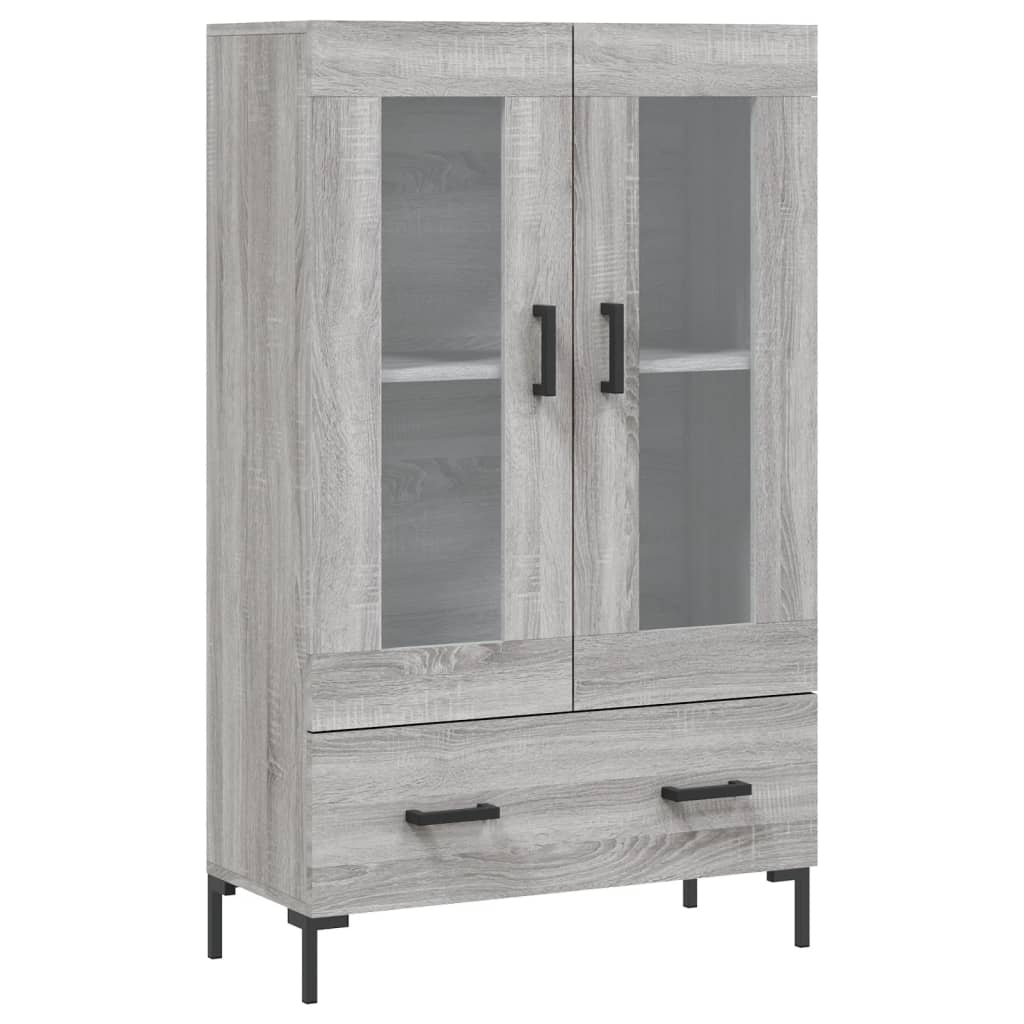 Highboard grå sonoma 69,5x31x115 cm konstruert tre