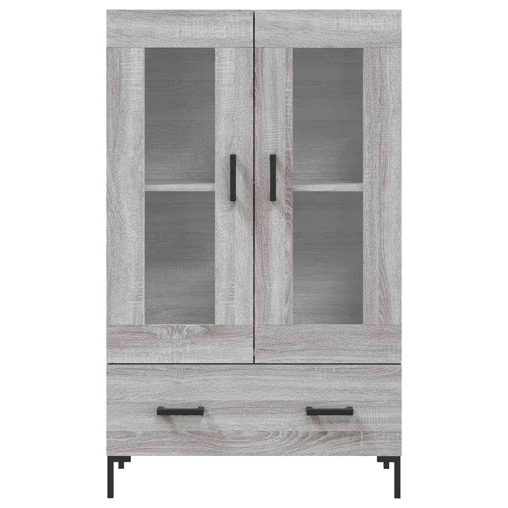 Highboard grå sonoma 69,5x31x115 cm konstruert tre