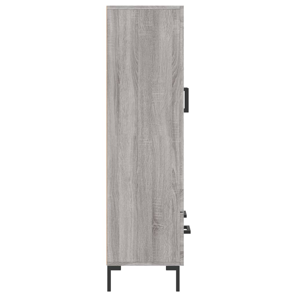 Highboard grå sonoma 69,5x31x115 cm konstruert tre